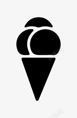 冰激凌蛋卷冰淇淋蛋卷夏天图标图标
