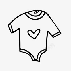 宝宝照涂鸦欧茜婴儿衣服新宝宝涂鸦图标高清图片