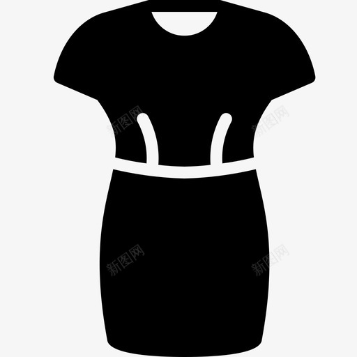 合身连衣裙服装裙子图标svg_新图网 https://ixintu.com 合身连衣裙 女式 女式服装 服装 裙子