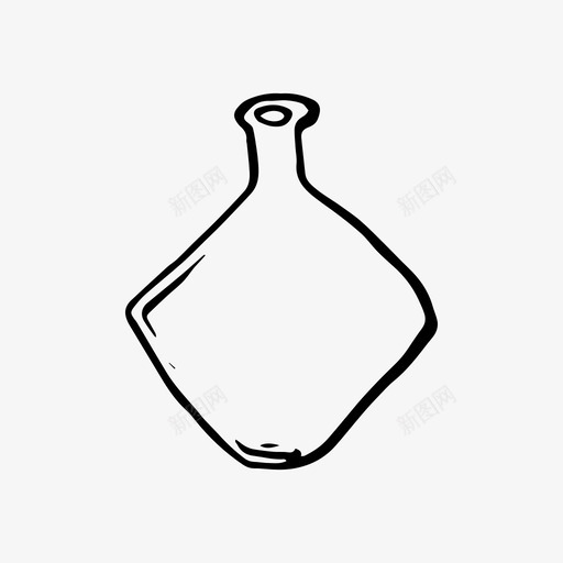 手绘钻石瓶容器手绘图标svg_新图网 https://ixintu.com 容器 手绘 手绘瓶子和罐子 手绘钻石瓶 花瓶