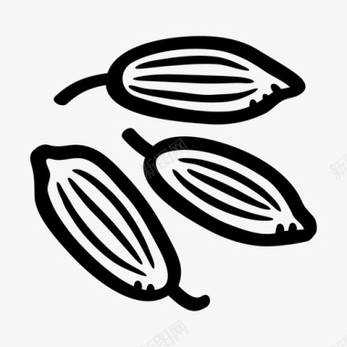 茴香籽药草配料图标图标