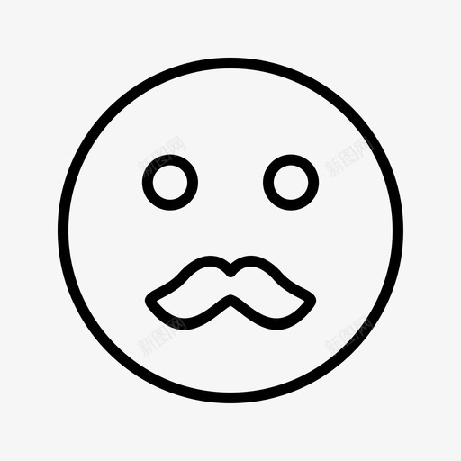 胡子表情脸图标svg_新图网 https://ixintu.com 笑脸 胡子 脸 表情