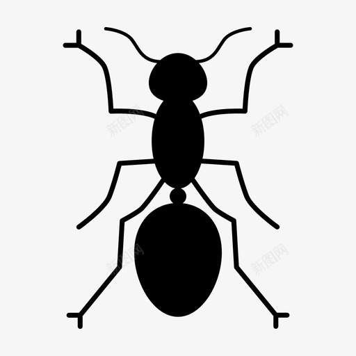 蚂蚁动物虫子图标svg_新图网 https://ixintu.com 动物 昆虫 虫子 蚂蚁
