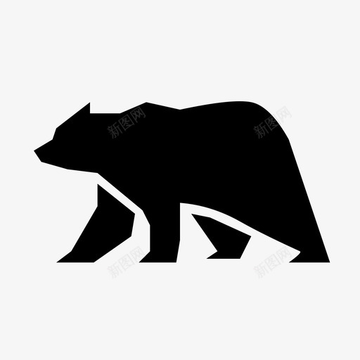 熊动物黑熊图标svg_新图网 https://ixintu.com 动物 泰迪熊 灰熊 熊 黑熊