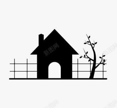 花园篱笆家图标图标