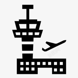 机场塔台机场机场大楼机场入口图标高清图片