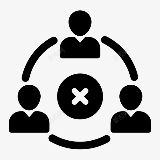 删除团队业务协作图标svg_新图网 https://ixintu.com 业务 人员 删除团队 协作 层次结构