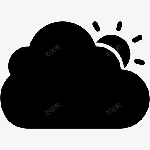 晴朗的云白天天气图标svg_新图网 https://ixintu.com 天气 晴朗的云 晴朗的天气 白天