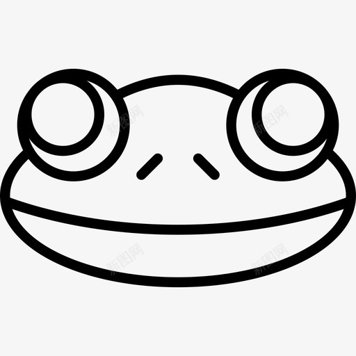 青蛙动物脸图标svg_新图网 https://ixintu.com 动物 脸 青蛙