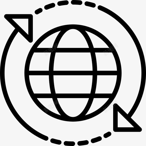全球箭头全球各地数字世界图标svg_新图网 https://ixintu.com 全球各地 全球箭头 全球通信 国际商务 数字世界 项目管理第64行