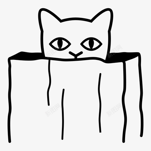 猫出袋表情谚语图标svg_新图网 https://ixintu.com 惊喜 猫出袋 表情 谚语