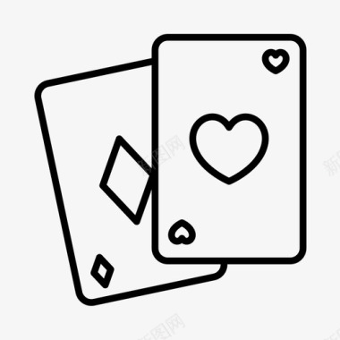 纸牌赌场牌堆图标图标