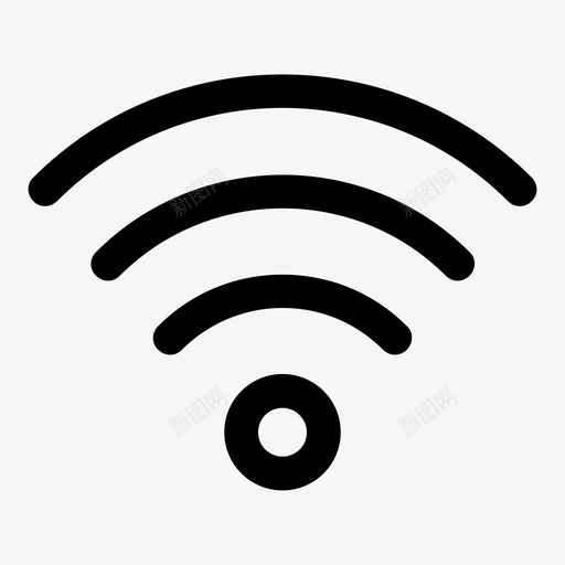 wifi电脑连接图标svg_新图网 https://ixintu.com wifi 互联网 无线 电脑 线性方形v2 连接