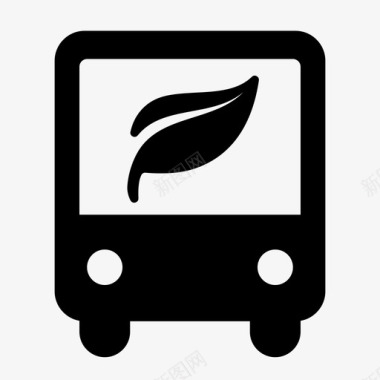 绿色巴士通勤交通图标图标