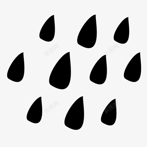 下雨天气潮湿图标svg_新图网 https://ixintu.com 下雨 天气 懒散的天气 潮湿