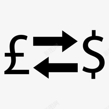 英镑兑美元货币外汇图标图标