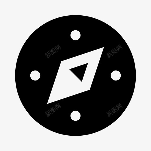 指南针方向位置图标svg_新图网 https://ixintu.com 位置 实心 导航 工具 指南针 方向 旅行