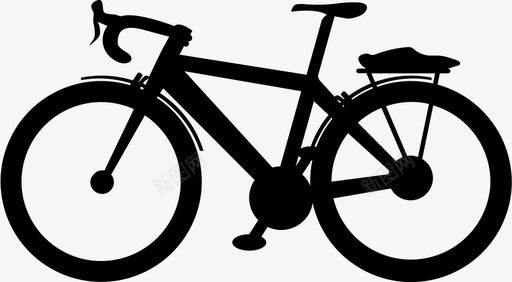 公路自行车通勤者自行车图标图标