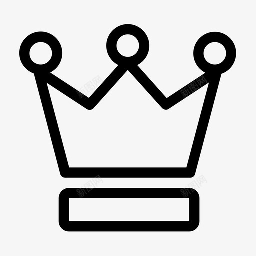 王冠棋子国王图标svg_新图网 https://ixintu.com 国王 棋子 王冠 王后 皇室