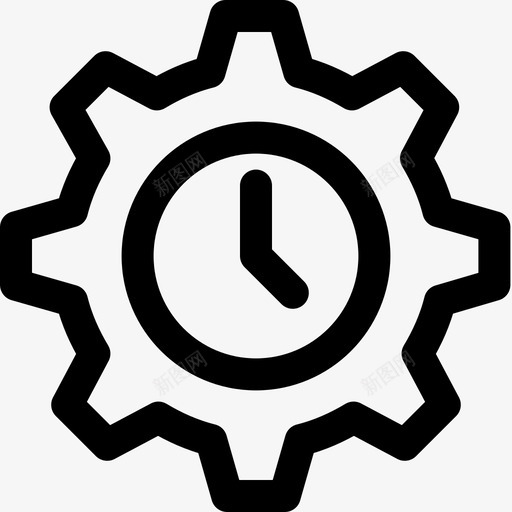 时间设置业务组织cog图标svg_新图网 https://ixintu.com cog 业务组织 工作计划 时间设置 生产 项目管理32行 齿轮时钟