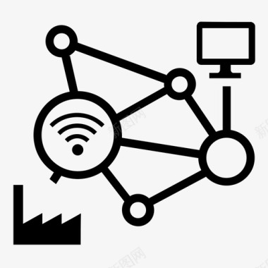 物联网通信工业图标图标