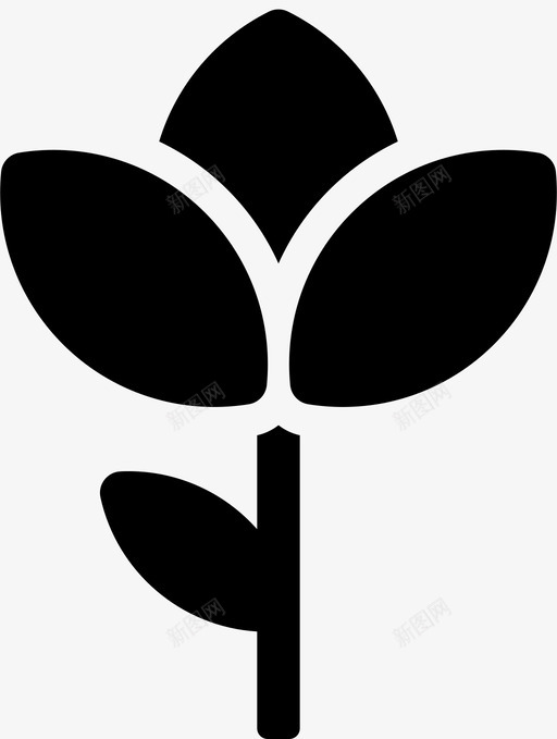 花花园生长图标svg_新图网 https://ixintu.com 叶子 植物 生长 自然 自然填充 花 花园