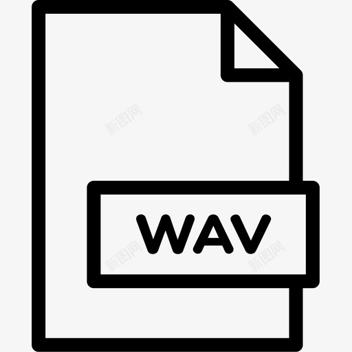 wav文件扩展名格式图标svg_新图网 https://ixintu.com wav文件 扩展名 文件格式行 格式 类型