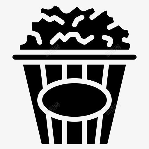 爆米花盒子食物图标svg_新图网 https://ixintu.com 爆米花 电影 盒子 零食 食品和饮料固体 食物