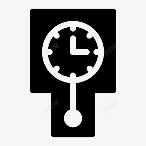 挂钟时间计时器图标svg_新图网 https://ixintu.com 挂钟 时间 计时器