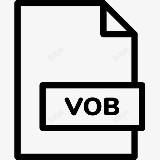 vob文件扩展名格式图标svg_新图网 https://ixintu.com vob文件 扩展名 文件格式行 格式 类型