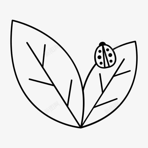 素食生态友好瓢虫图标svg_新图网 https://ixintu.com 天然 有机 植物为基础 瓢虫 生态友好 素食
