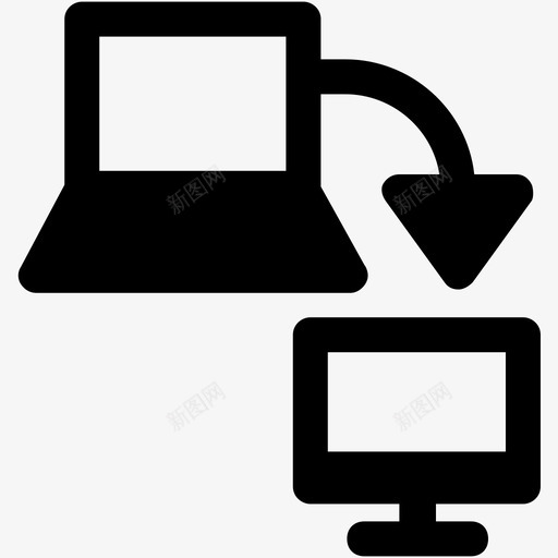 云计算连接监控图标svg_新图网 https://ixintu.com 云计算 云计算字形32 共享 屏幕 监控 联网 连接