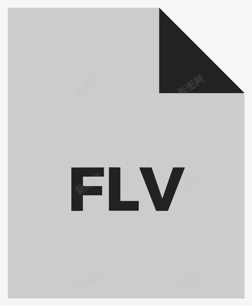 flv压缩扩展名图标svg_新图网 https://ixintu.com flv 压缩 扩展名 文件 格式 类型