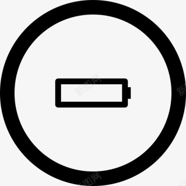电池没电圆圈中的图标2图标