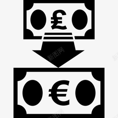 英镑兑欧元换算货币图标图标