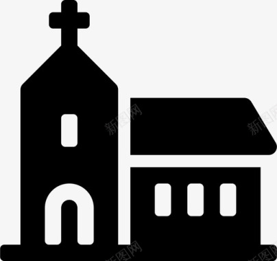 基督教会建筑历史图标图标