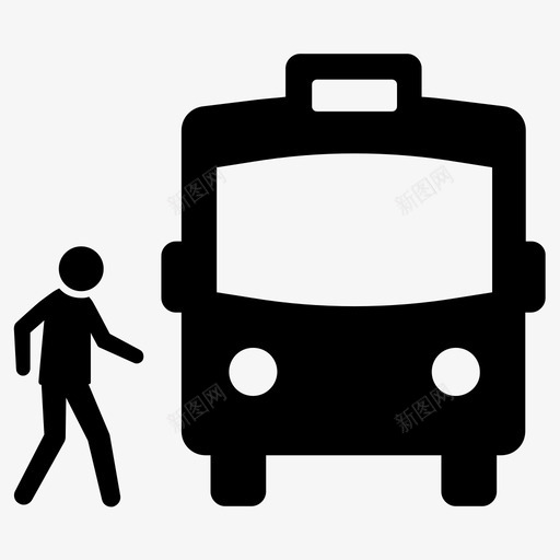 公共汽车乘客交通工具图标svg_新图网 https://ixintu.com 交通工具 公共汽车乘客