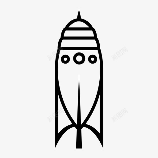 复古火箭飞行太空图标svg_新图网 https://ixintu.com 复古太空 复古火箭 太空 宇宙飞船 飞行