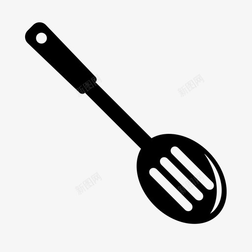 开槽匙厨房工具厨房用具图标svg_新图网 https://ixintu.com 厨房工具 厨房用具 开槽匙