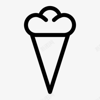 冰淇淋筒冷的食物图标图标