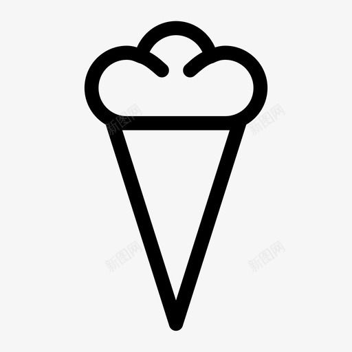 冰淇淋筒冷的食物图标svg_新图网 https://ixintu.com 冰淇淋筒 冷的 食物