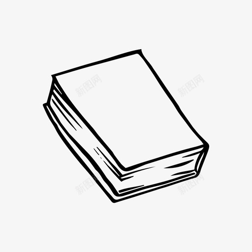 单本书手绘图标svg_新图网 https://ixintu.com 书 书堆 单本 手绘 手绘书 阅读