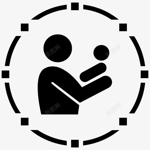 儿童保育母亲新生儿图标svg_新图网 https://ixintu.com 儿童保育 养育子女 新生儿 母亲 观念