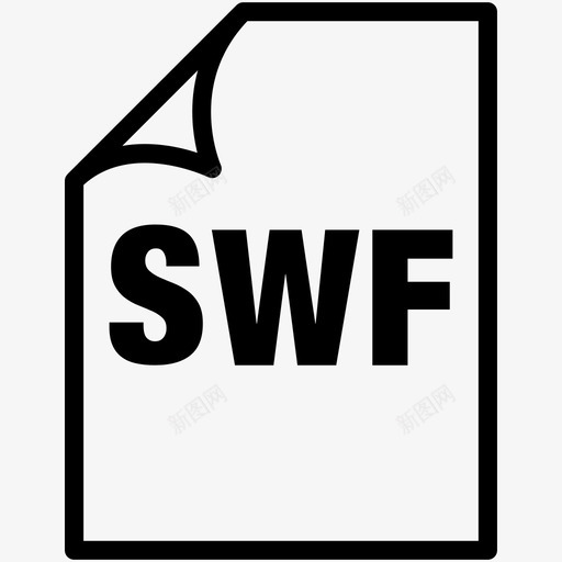 swf扩展名文件图标svg_新图网 https://ixintu.com swf 扩展名 文件 格式 格式化文件 类型