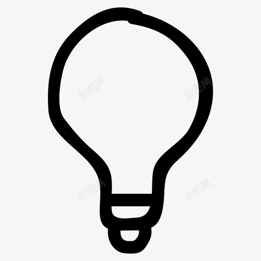 商业灯泡概念图标svg_新图网 https://ixintu.com 创意 商业 概念 灯泡 科学 网络传播手绘