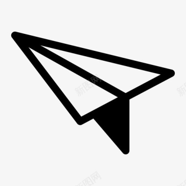 纸飞机电子邮件航班图标图标