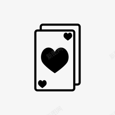 赌博卡心脏赌场图标图标