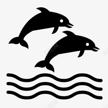 海豚动物生物图标图标