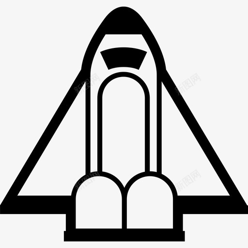 宇宙飞船火箭航天飞机图标svg_新图网 https://ixintu.com 宇宙飞船 火箭 粗体轮廓 航天飞机