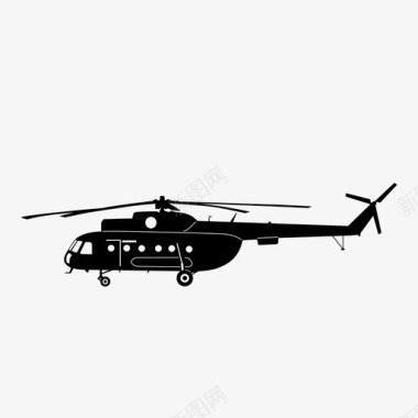 milmi8直升机军用图标图标